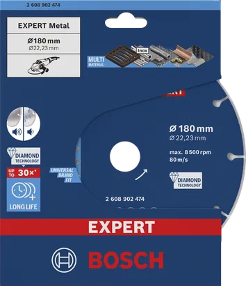 Diamantový řezný kotouč Bosch EXPERT na kov 180 mm.